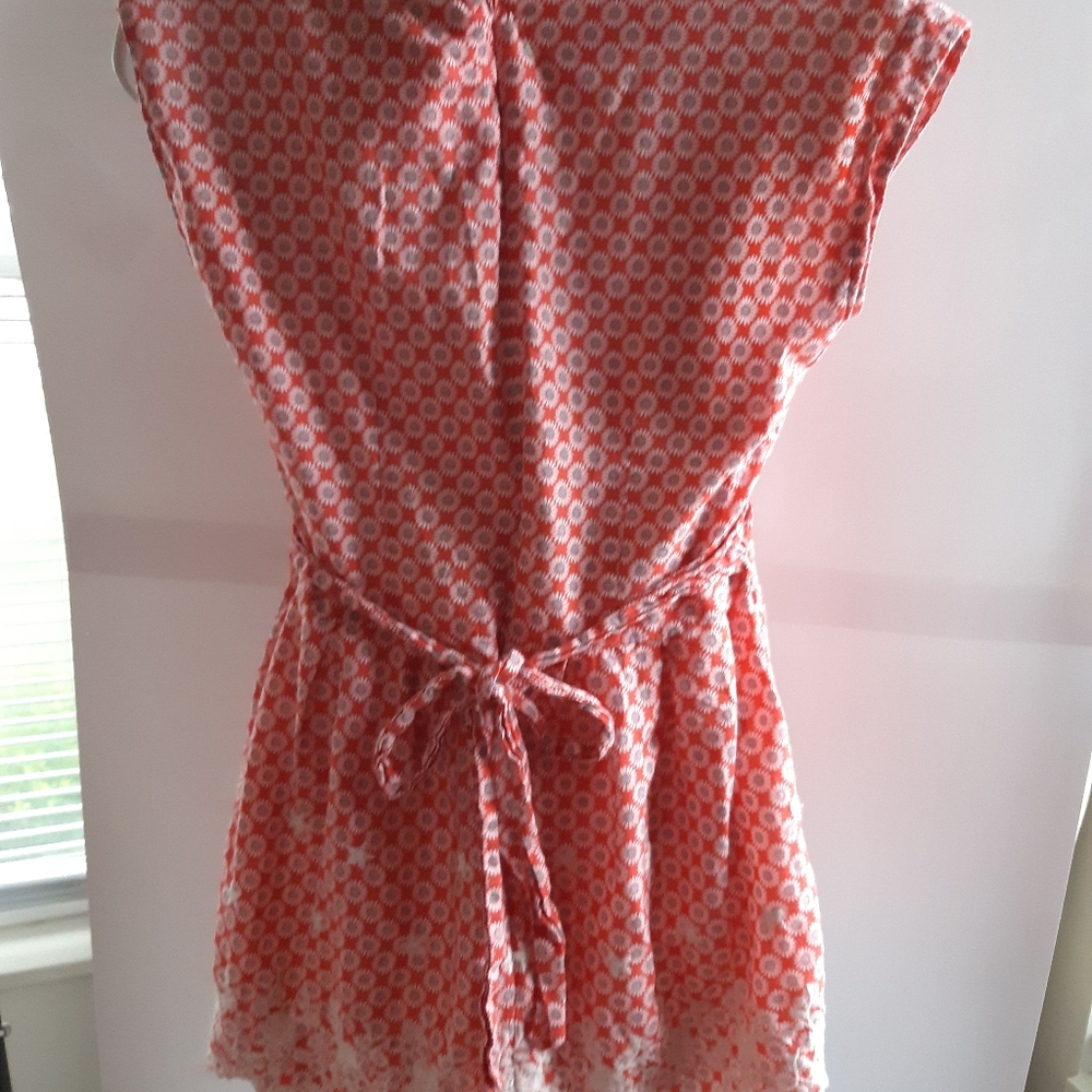 Forever 21 cotton surplice top w/tie-back and eyelets SZ S - Picture 4 of 6